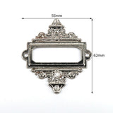 5pcs Antique Medicine Drawer Cabinet Label Frame Card Holders