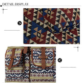 Boho Backpack Canvas Rucksack Faux Leather