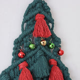 Macrame Boho Christmas Tree Wall Hanging Tassels Bells