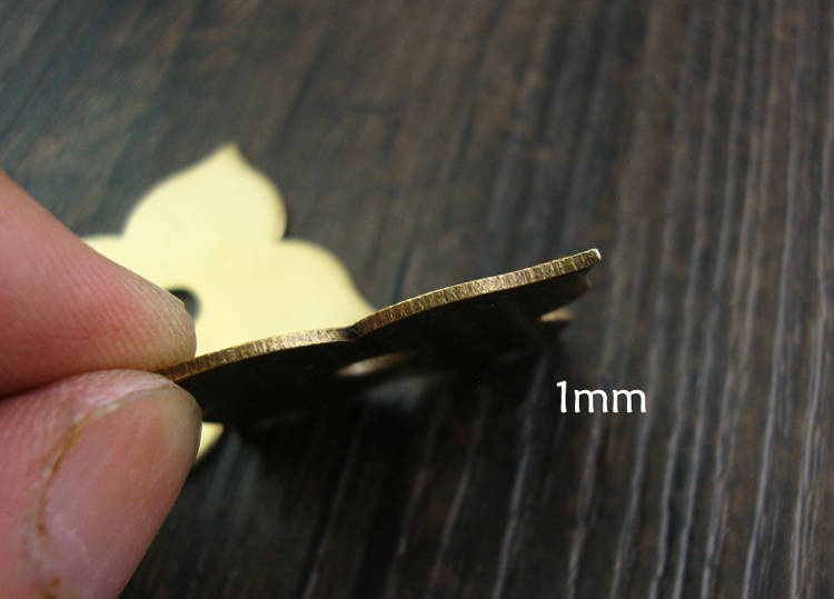 Brass Four Leaf Cabinet Drawer Pulls Hardware