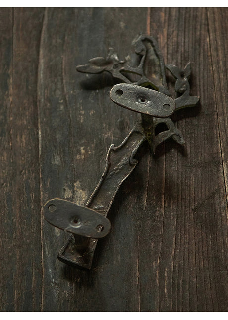 Parrot in a Tree Brass Door Pull Handmade Hardware