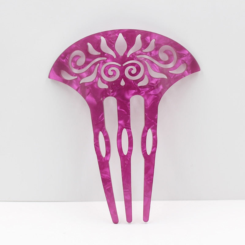 Brincos Flamencos Acetic Acid Plate Colourful Hair Combs