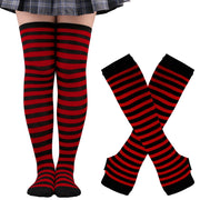 Sanderson Sisters Striped Cotton Socks and Fingerless Gloves Sets
