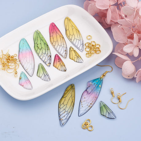 Make Your Own Handmade Fairy Resin Butterfly Wing Earrings Kits