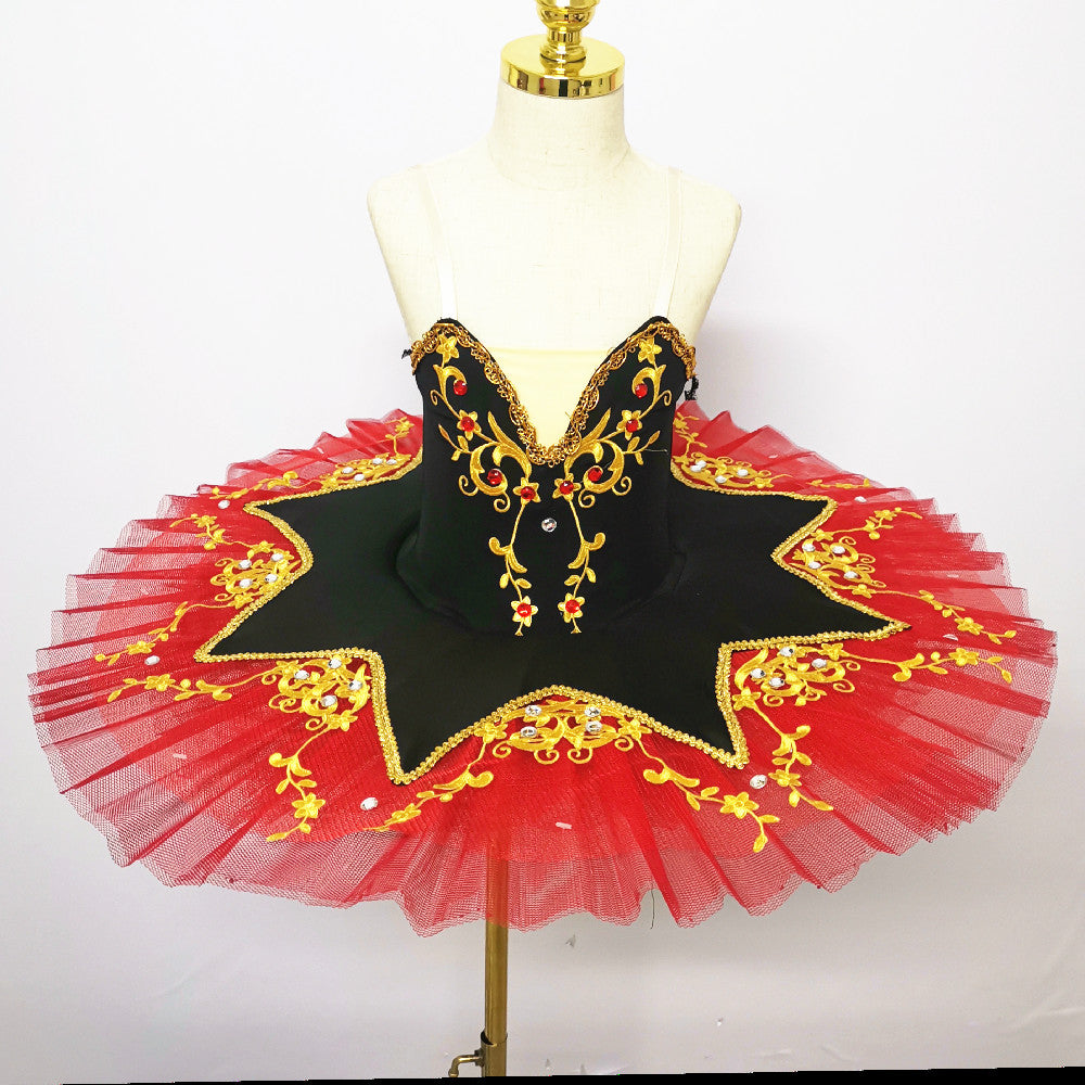 Velvety Top Embroidered Ballet Tutus Kids and Adult Ballerinas