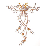 Pearl Crystal Flower Wedding Tassel Hair Combs