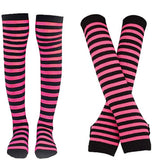 Sanderson Sisters Striped Cotton Socks and Fingerless Gloves Sets