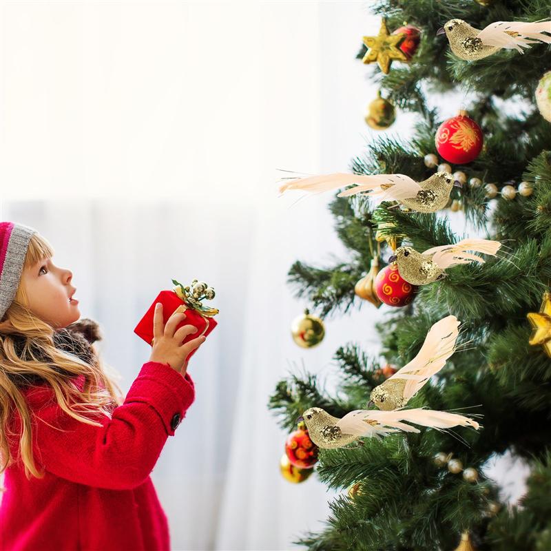 6pcs Christmas Tree Bird Xmas Ornaments