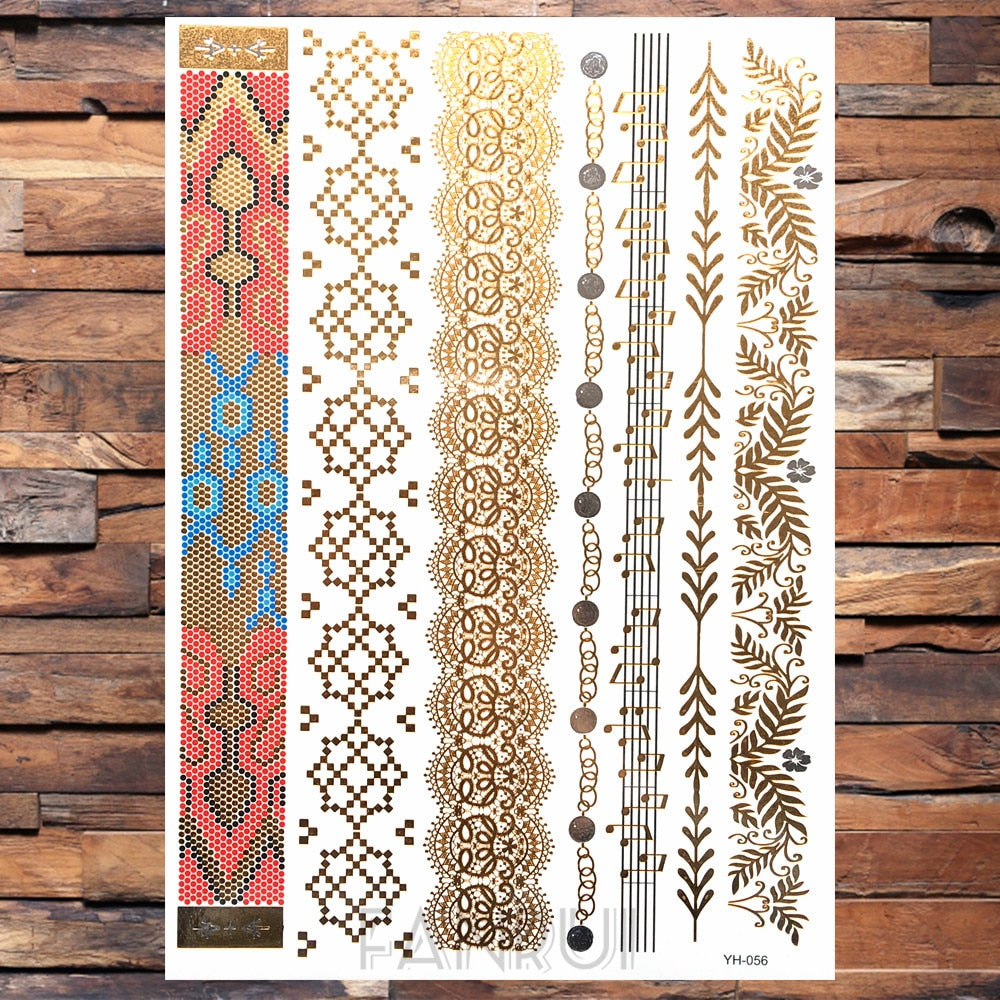 Gold Temporary Tattoos