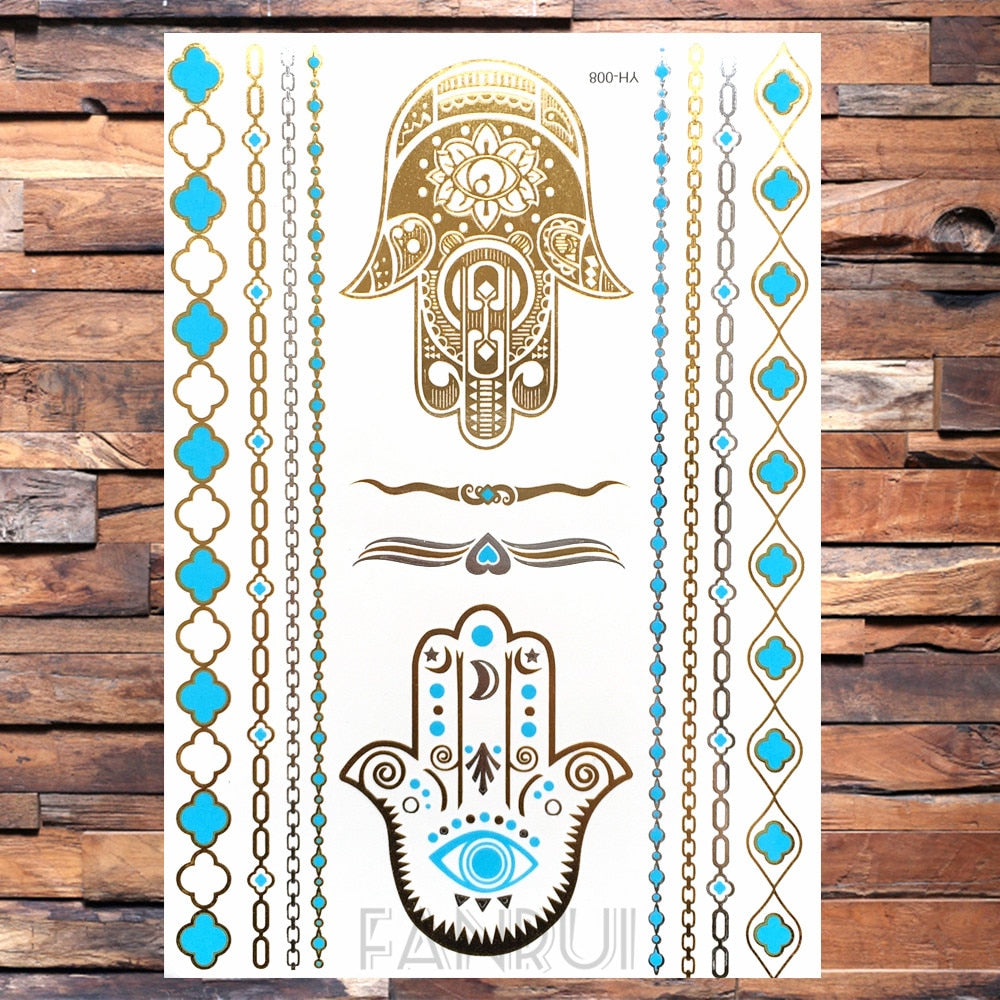 Gold Temporary Tattoos