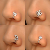 Nose Cuff 1PCS Stainless Steel Non Piercing Nose Ring