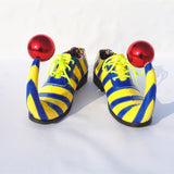 Circus Clown Stripe Shoes For Adults Joker Cosplay