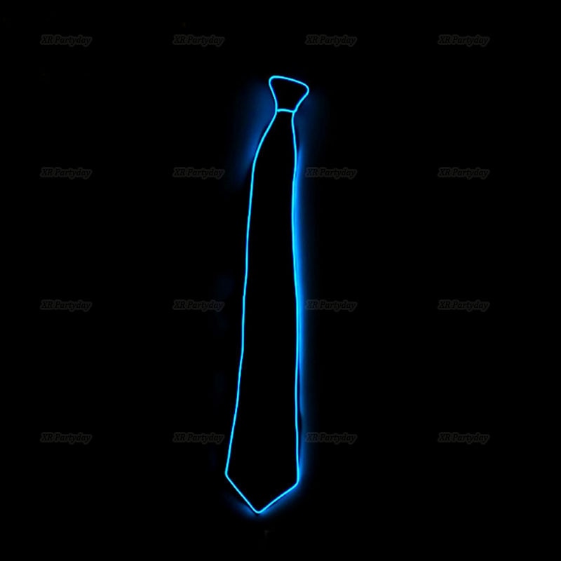 LED Light Up Jazz Hat and Ties Glow Neon Party Costumes