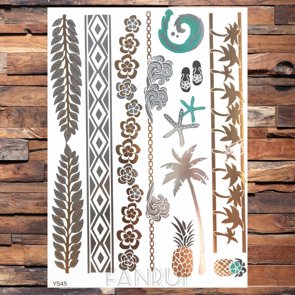 Gold Temporary Tattoos