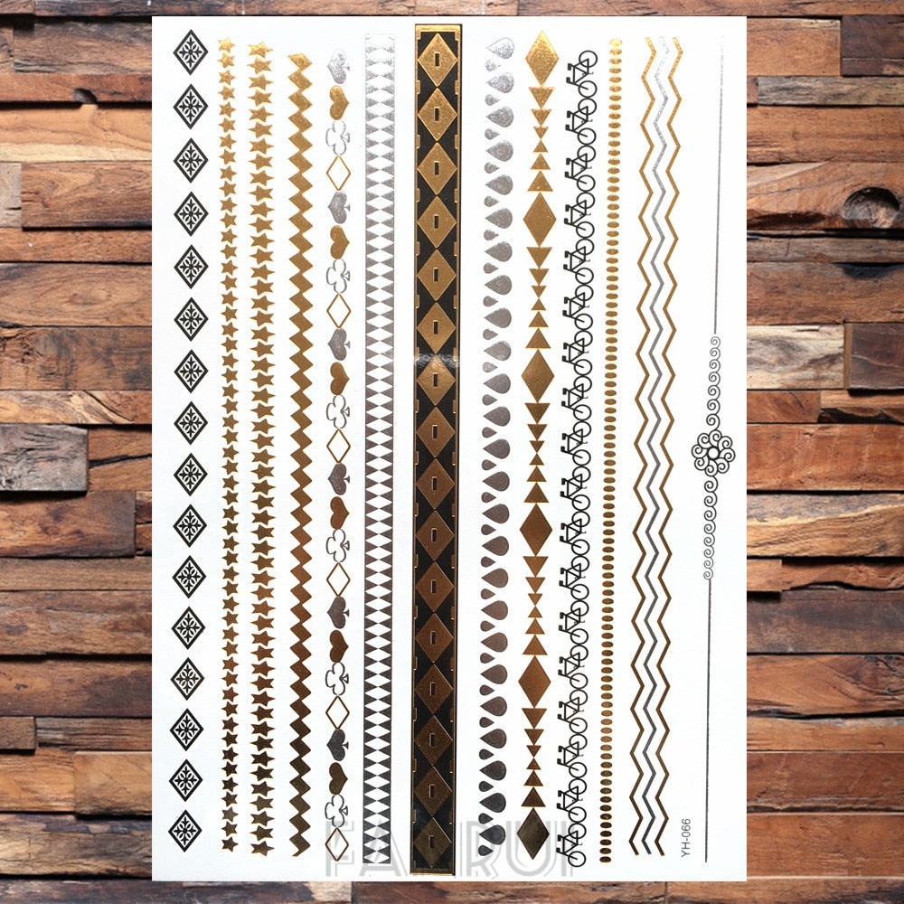 Gold Temporary Tattoos