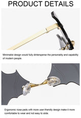 Rimless Batwing Sunglasses