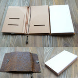 Lock and Key Embossed Pattern Faux Leather Notebook