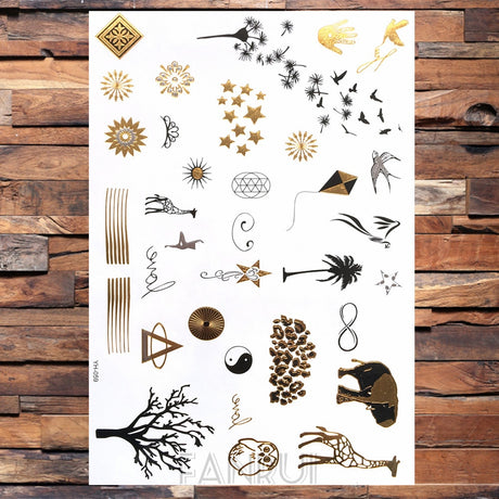 Gold Temporary Tattoos