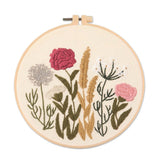 Meadow Flowers Embroidery Starter Kit With Pattern and Instructions and Hoop