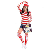 Where's Wally Costume Book Week Outfit Stripe Shirt Hat Glasses