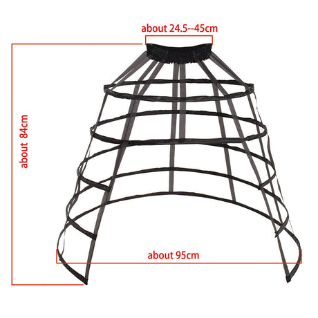 Lolita Birdcage Bustle Victorian Cage Petticoat Skirt 5 Hoops