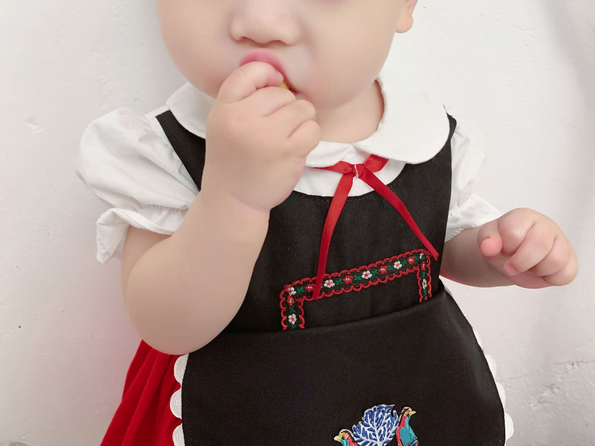 Baby Bavarian Dirndl Dress Children Oktoberfest Costumes German Baby Girl Heidi Costume