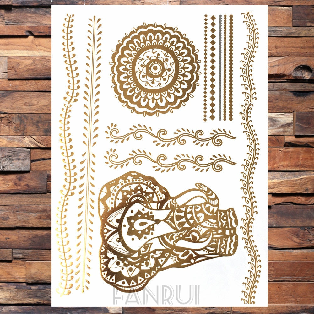 Gold Temporary Tattoos