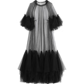 Lydia Tulle Spliced Ruffles Dresses
