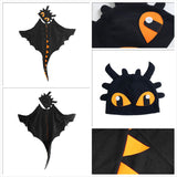 Toothless Dragon Costume Warm Fleece Cloak and Hat
