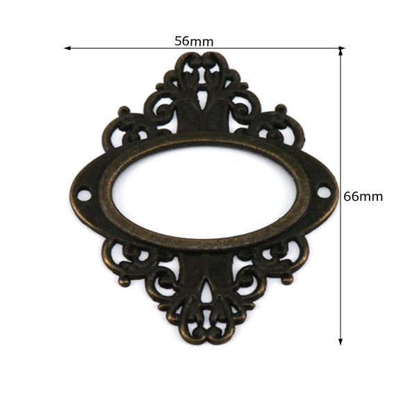 5pcs Antique Medicine Drawer Cabinet Label Frame Card Holders