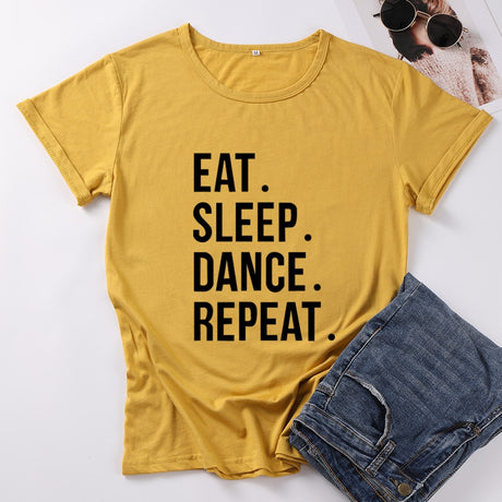 Eat Sleep Dance Repeat Cotton T-shirt
