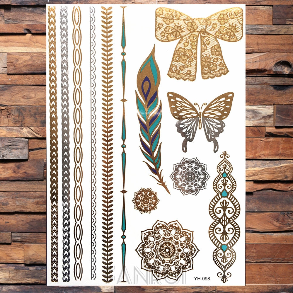 Gold Temporary Tattoos