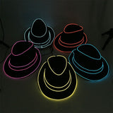 LED Light Up Jazz Hat and Ties Glow Neon Party Costumes