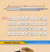 37Pcs Leather Craft Alphabet Number Stamping Tool Set Leather Engraving Stamps