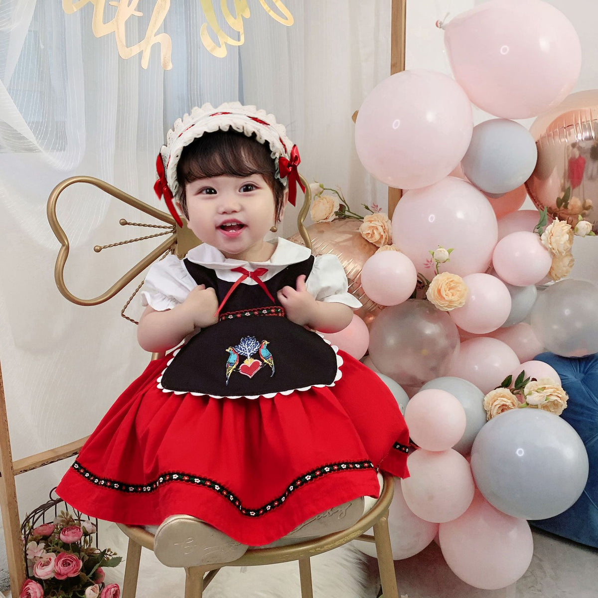 Baby Bavarian Dirndl Dress Children Oktoberfest Costumes German Baby Girl Heidi Costume