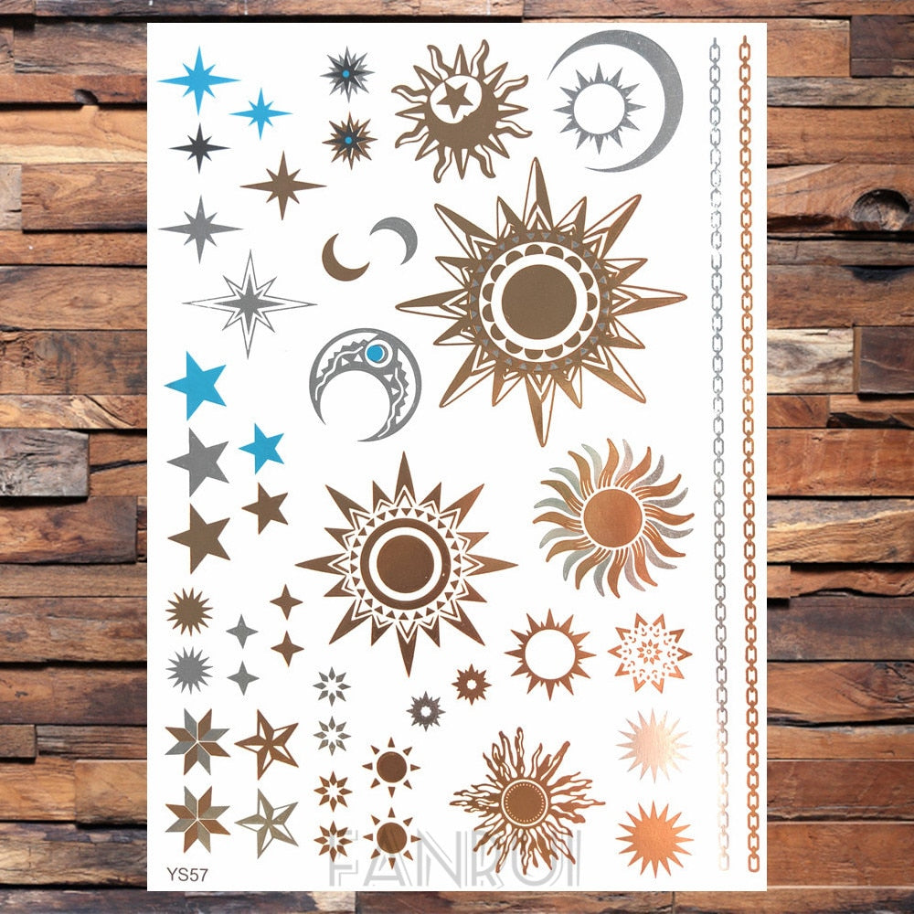 Gold Temporary Tattoos