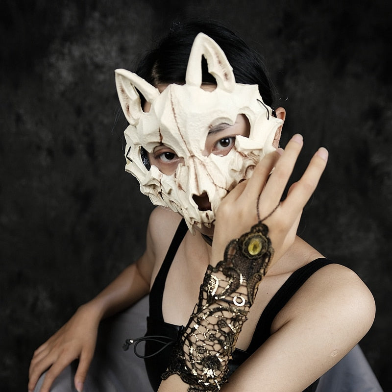 Animal Skeleton Masks Soft Half Face Mask Costume Prop Cosplay
