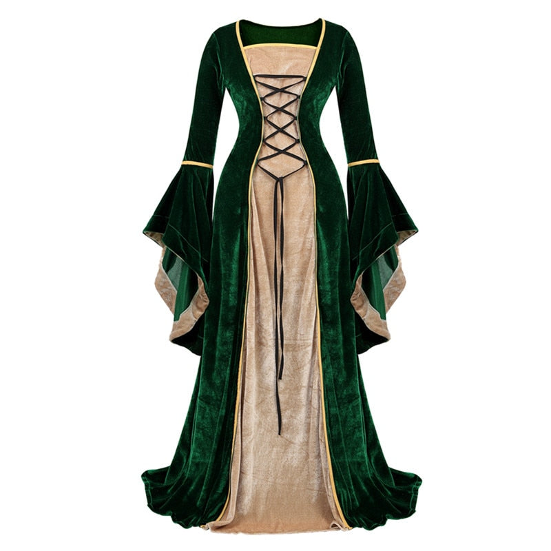 Velvet Irish Renaissance Dress Medieval Victorian Costume Dress