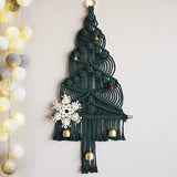 Handwoven Boho Macrame Christmas Tree Wall Hanging