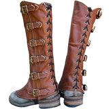 Medieval Armour Half Chaps Lace Up Buckle Shoes Boots Covers Men Women LARP