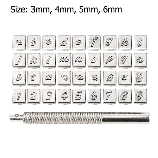 Steel Printing Punch Alphabet Letter Stamp Set Leather Embossing Stamps Leather Craft Tools