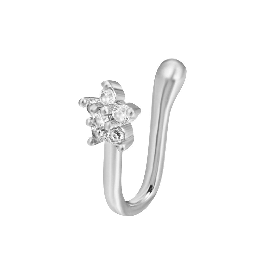 Nose Cuff 1PCS Stainless Steel Non Piercing Nose Ring