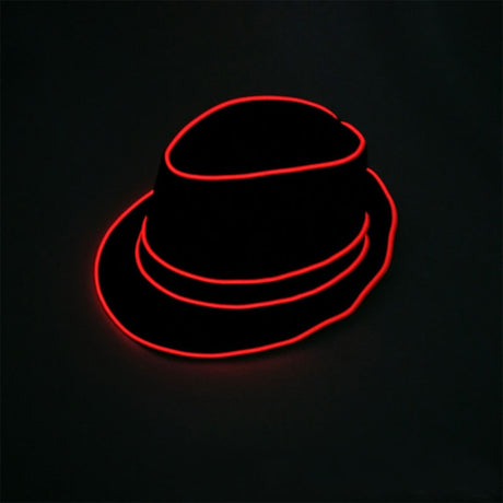 LED Light Up Jazz Hat and Ties Glow Neon Party Costumes
