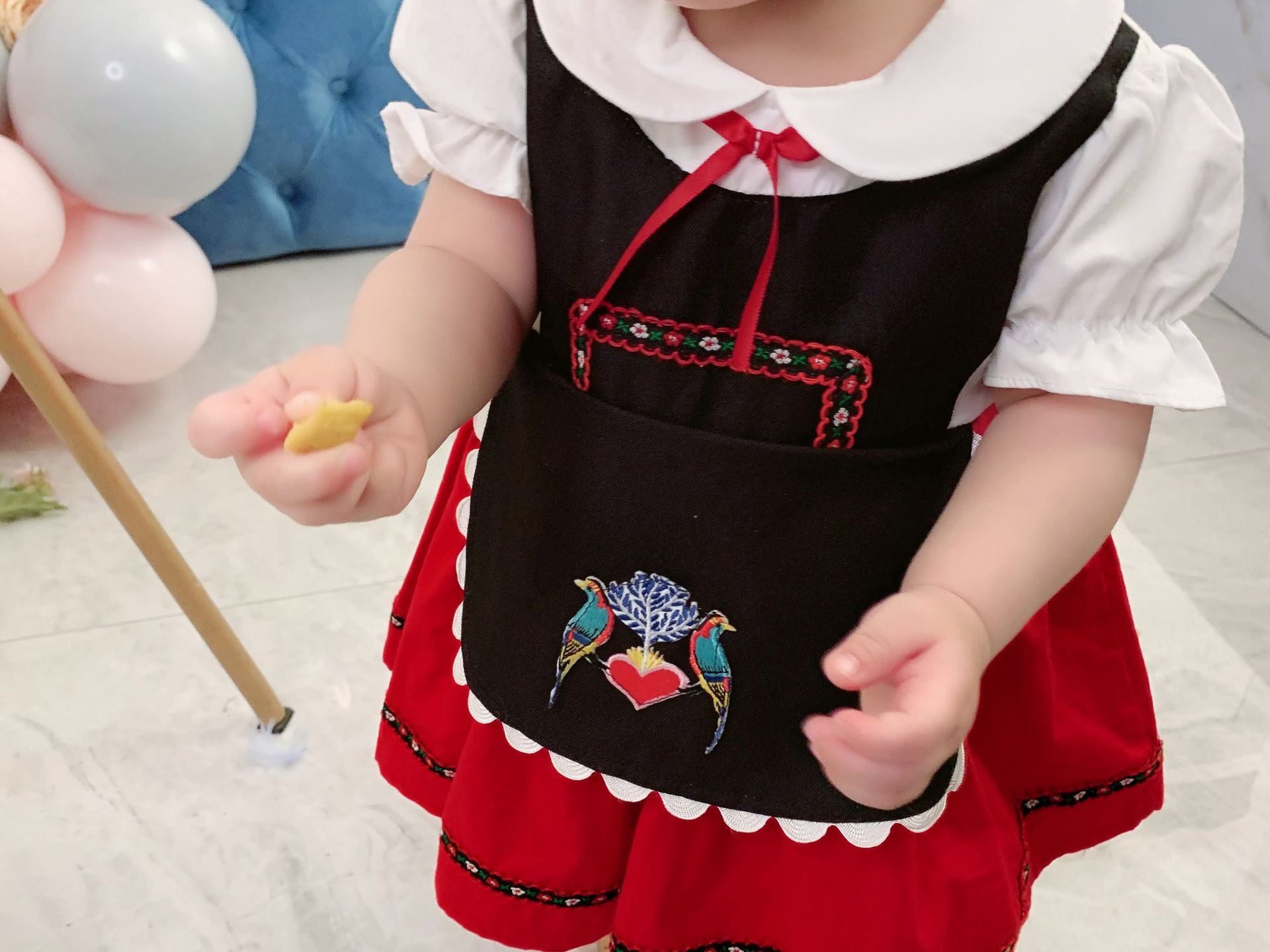 Baby Bavarian Dirndl Dress Children Oktoberfest Costumes German Baby Girl Heidi Costume