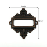 5pcs Antique Medicine Drawer Cabinet Label Frame Card Holders