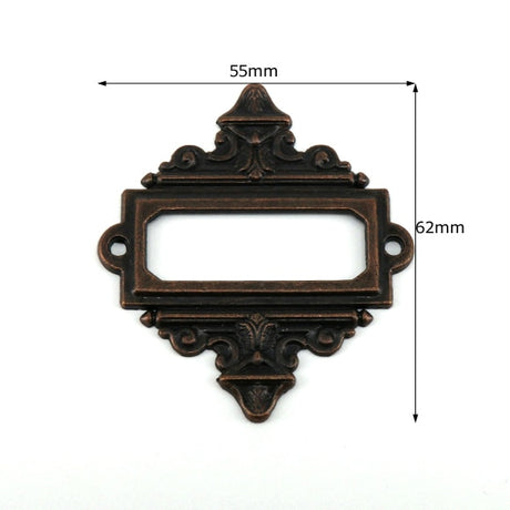 5pcs Antique Medicine Drawer Cabinet Label Frame Card Holders
