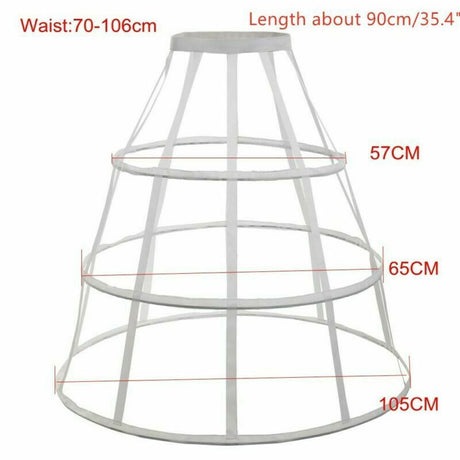 Lolita Birdcage Bustle Victorian Cage Petticoat Skirt 5 Hoops