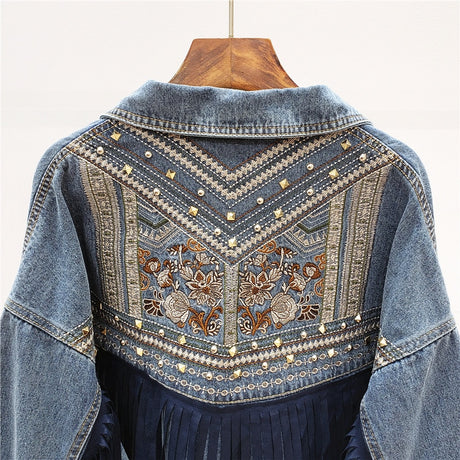 Florence Embroidered Tassel Denim Jacket