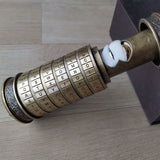 Leonardo da Vinci Code Bronze Metal Cryptex Locks Letter Password Chamber