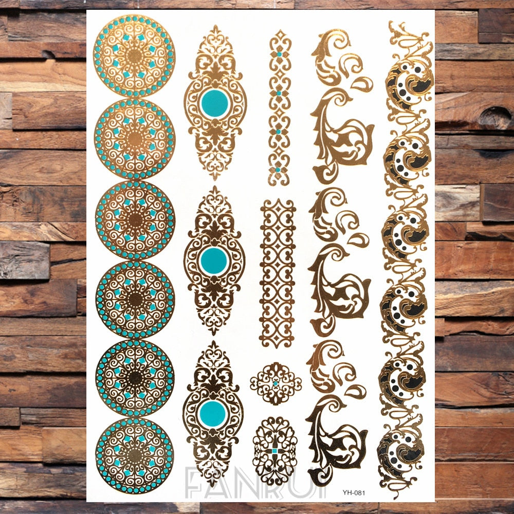 Gold Temporary Tattoos